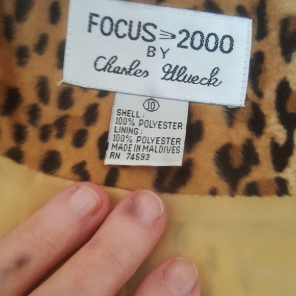 Focus 2000 by Charles Glueck animal print coat - Picture 3 of 3